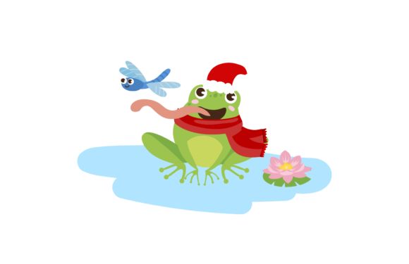 Christmas Animal Fun Frog Illustration Review for Branding and Marketing