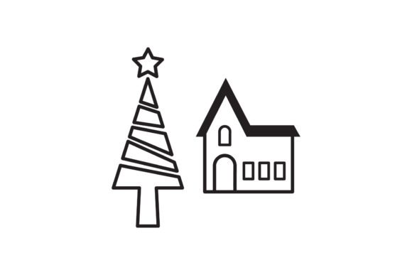 Christmas Clipart Outline for Digital Product Creators