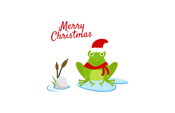 Christmas Frog Illustration for Festive Design Projects