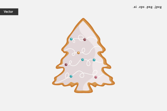 Christmas Ginger and Honey Cookies Illustrations for Design Projects