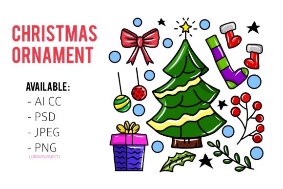 Christmas Ornament Set Bundles for Creative Design Projects