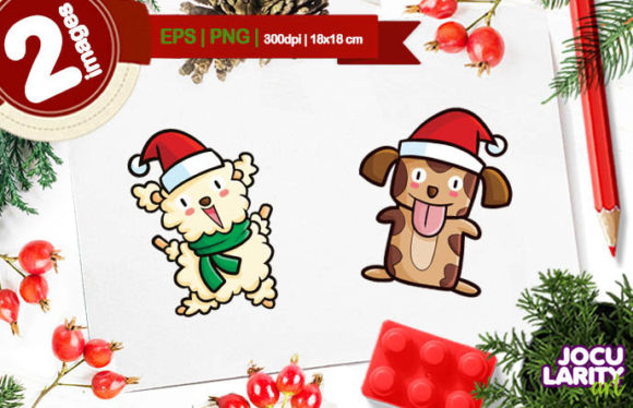 Cute Brown Christmas Dog Cartoon Vector Review