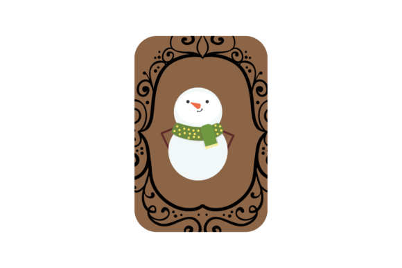 Cute Organic Christmas Card Illustrations
