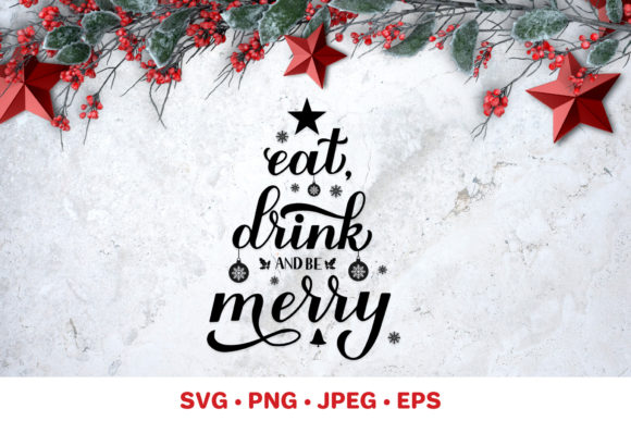Eat Drink and Be Merry Illustrations for Festive Design