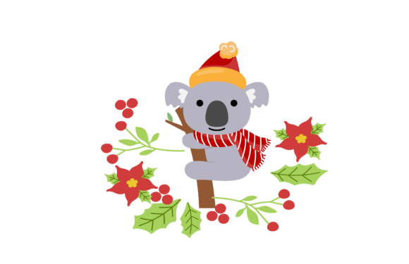 Koala Christmas Animal Illustration for Blog and Website Design