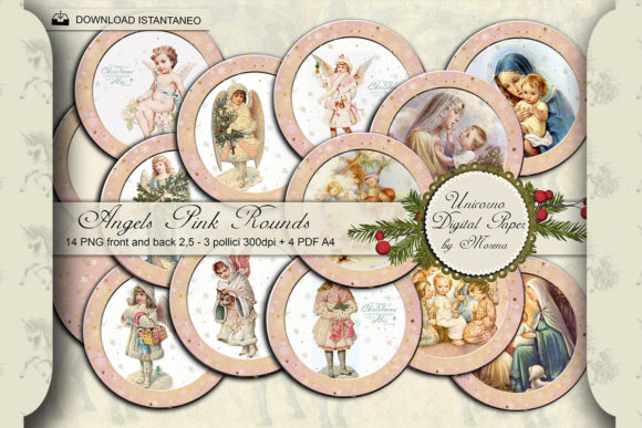 VINTAGE CHRISTMAS ANGELS Illustrations