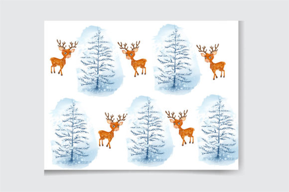 Watercolor Christmas Background Illustrations