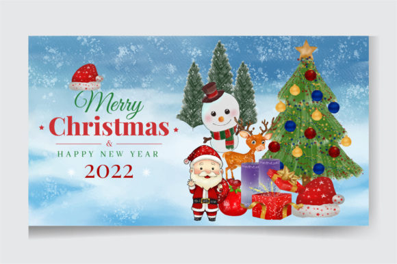 Watercolor Christmas Forest Illustrations